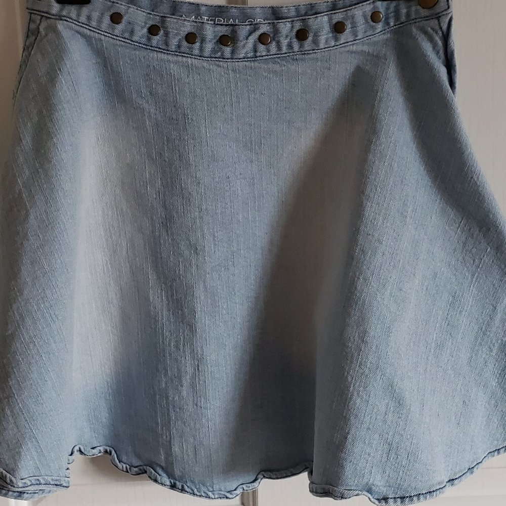 Material Girl Skater Twirl Skirt Girls Faded Denim